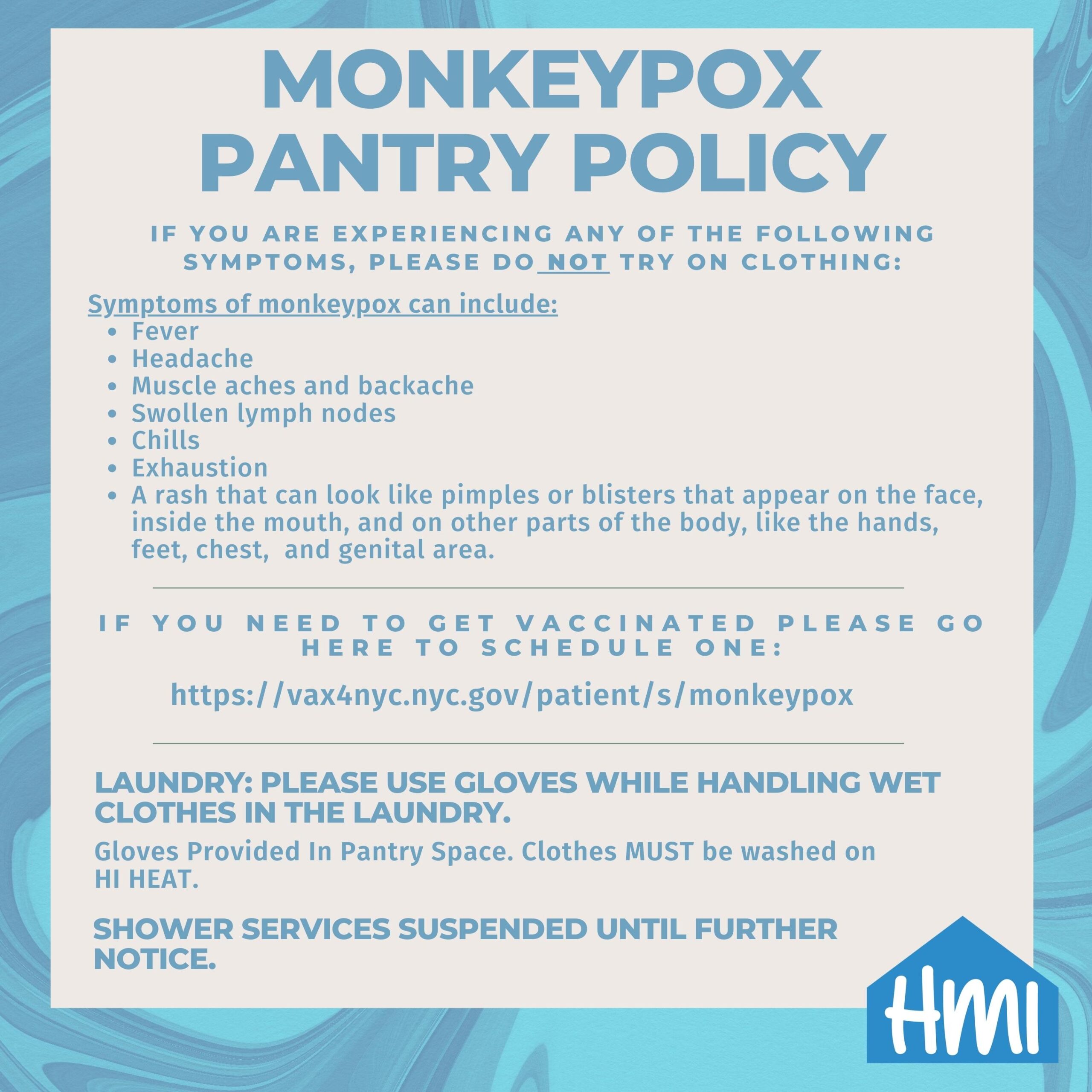 Monkeypox Pantry Policy