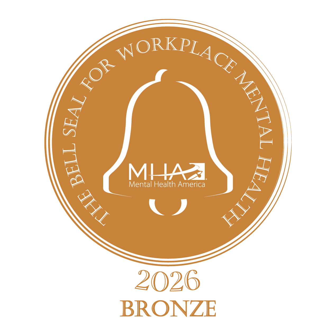 2026 Bronze Bell Seal for Workplace Mental Health